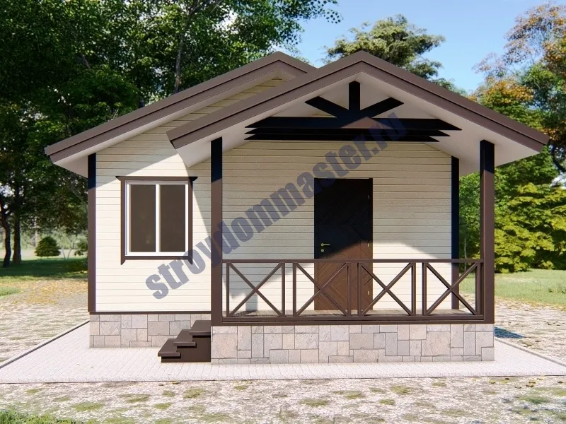 Каркасный дом НАТАЛИ 6Х6