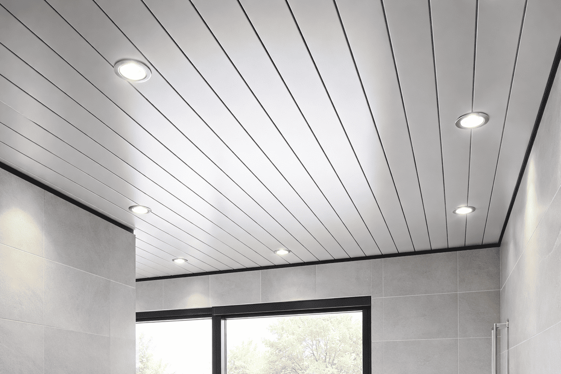 натяжной потолок с точечными светильниками с точечными светильниками