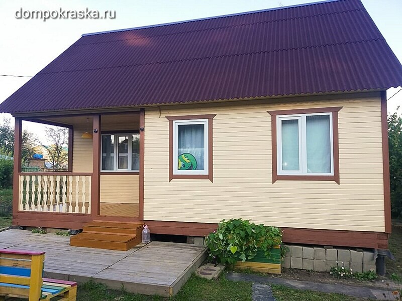 Покраска каркасного дома в Туле