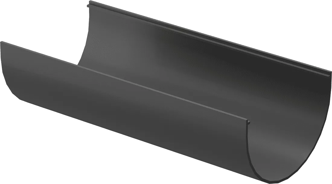 Жёлоб водосточный d120 мм Docke Premium 3000 мм, Графит (RAL7024)