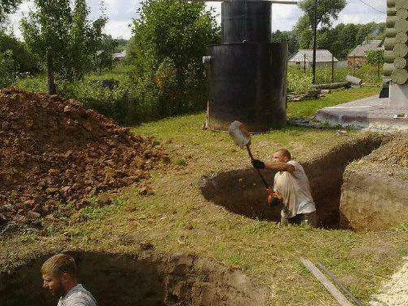 Монтаж септика Монтаж септика