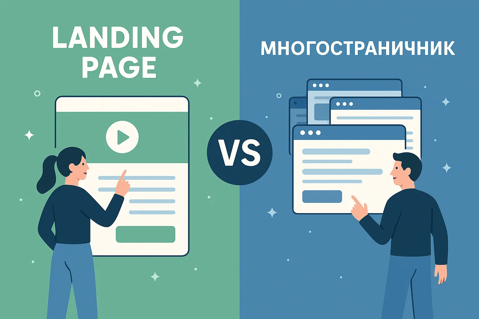 LP vs многостраничник в B2B