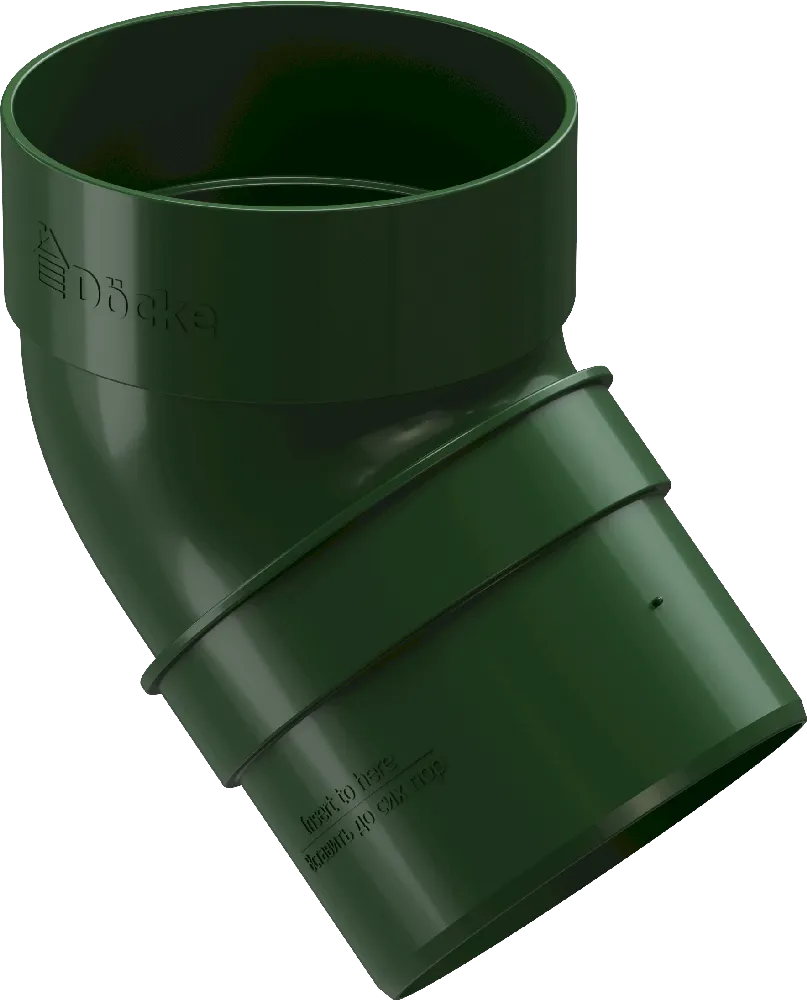 Колено 45° d80 мм Docke Standard, Зелёный (RAL6005)