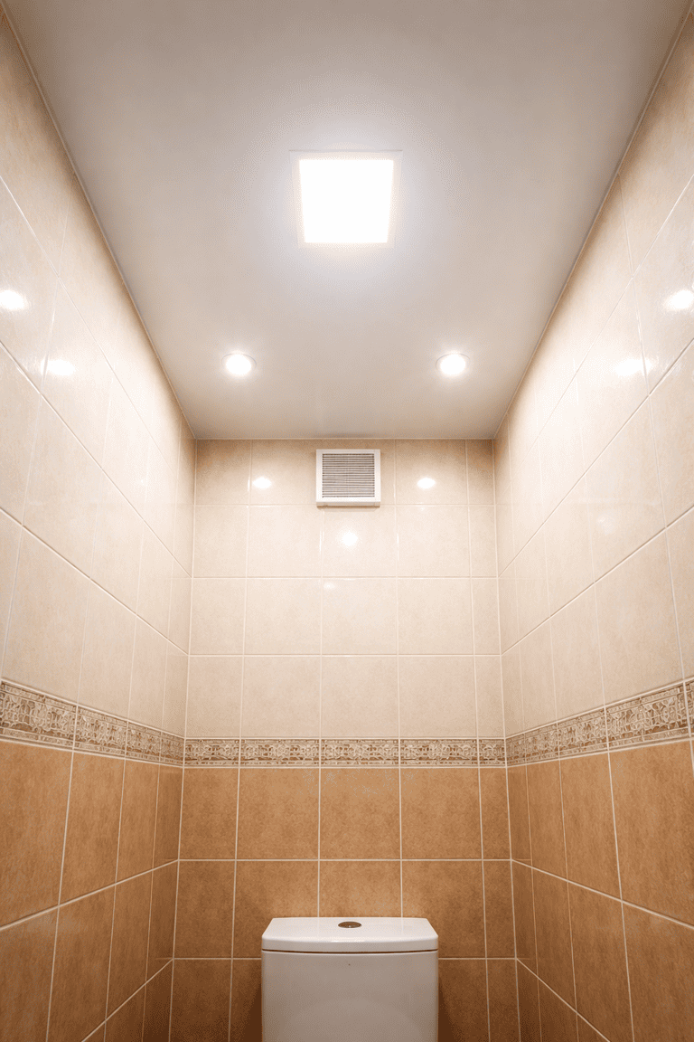 натяжной потолок с точечными светильниками с точечными светильниками