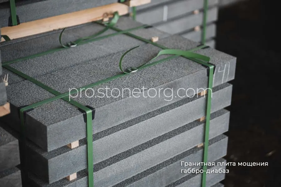 Гранитная плита мощения габбро