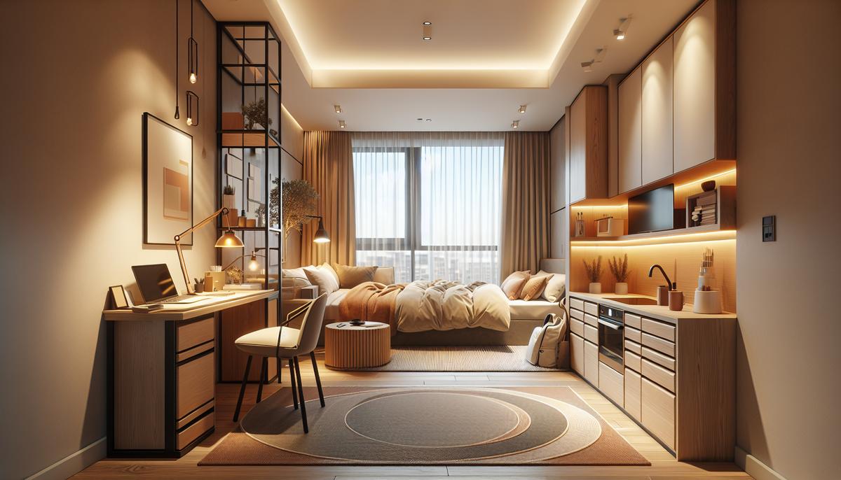 Апартаменты для студентов в Грузии, интерьер и рабочая зона