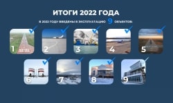 В 2022 году в эксплуатацию введено 9 объектов транспортной инфраструктуры