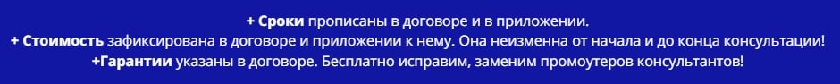 Условия предоставления услуг промоутеров консультантов по договору