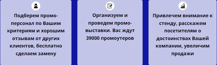 Описание организации промо-выставки