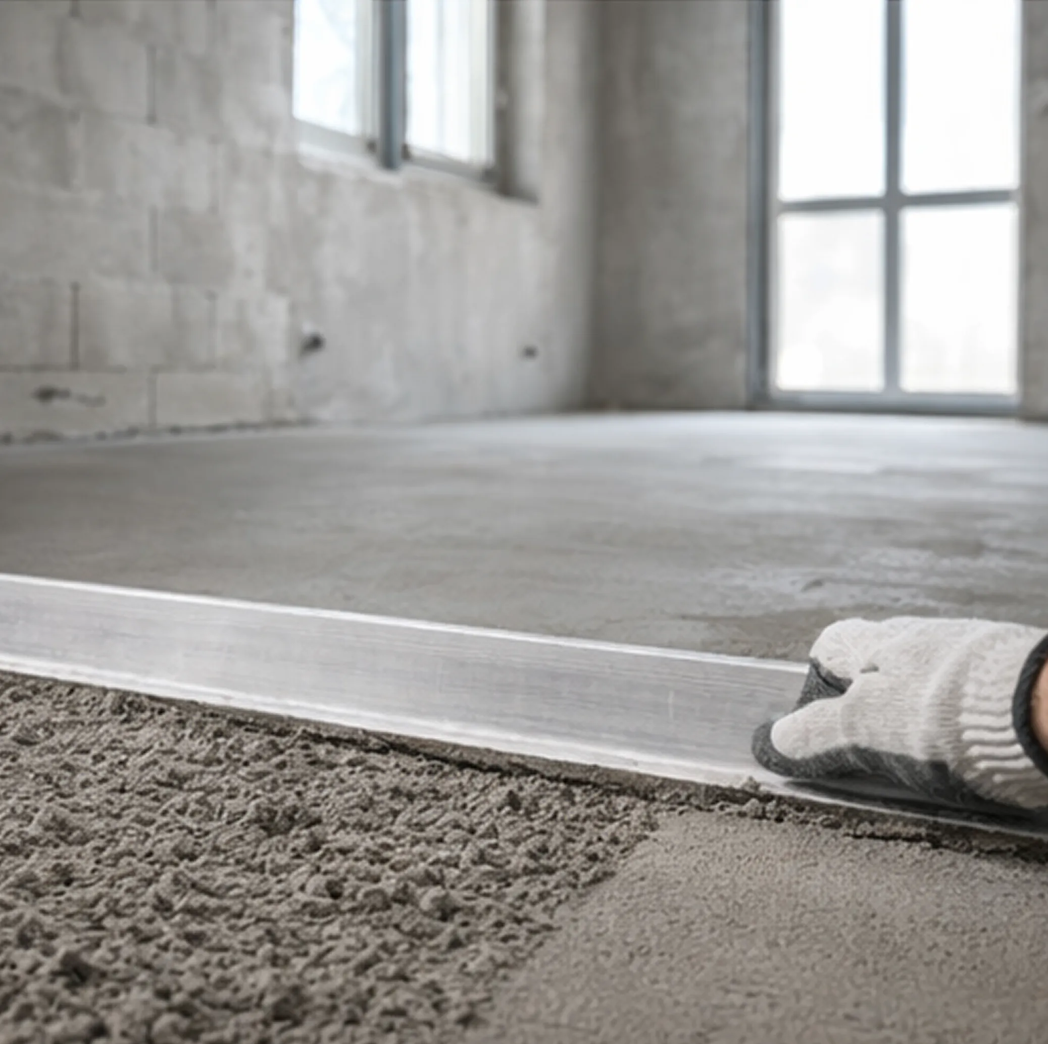 Полусухая стяжка пола для выравнивания основания под отделку