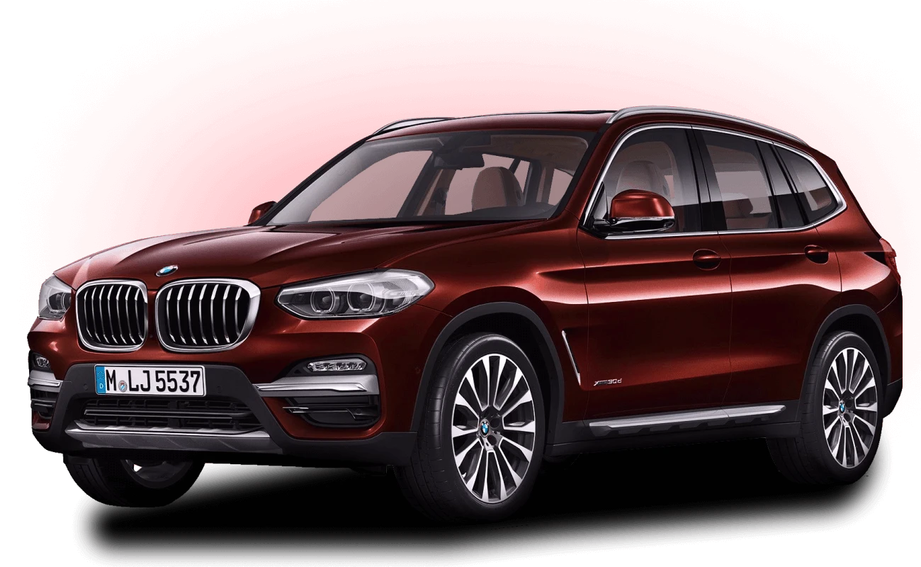 Коричневый кроссовер BMW с современным дизайном Коричневый кроссовер BMW с современным дизайном, вид спереди