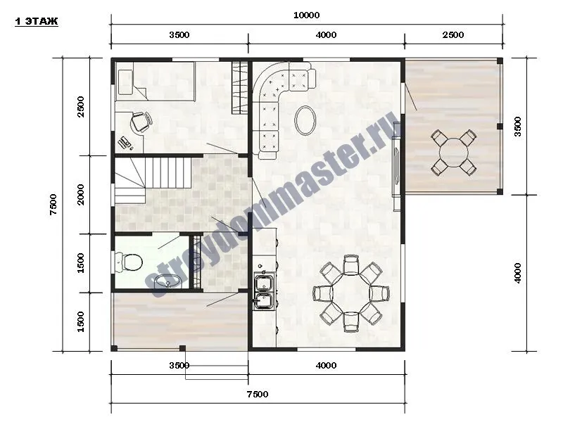 КАРКАСНЫЙ ДОМ ЕКАТЕРИНА 7.5Х7.5