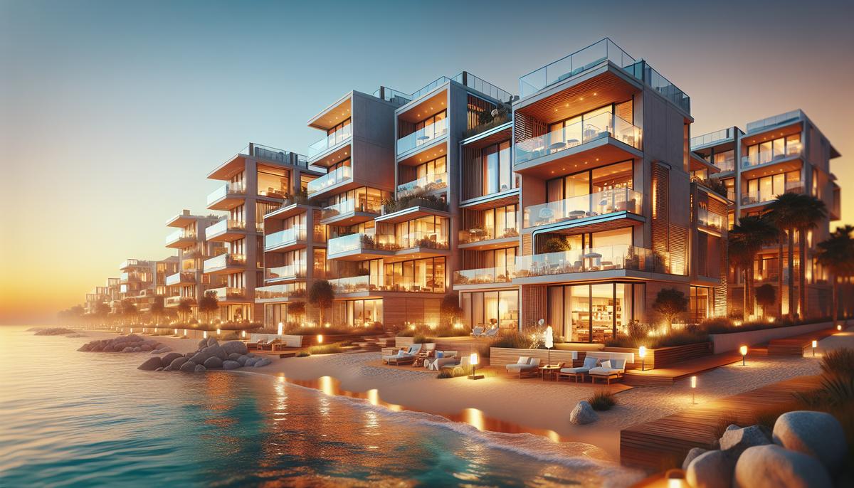 Панорамный вид побережья Аджарии с современными жилыми комплексами