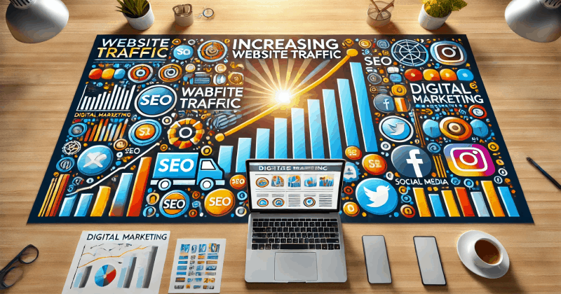 Узнай, как повысить посещаемость сайта с помощью SEO, контент-маркетинга, социальных сетей, контекстной рекламы и других инструментов для увеличения трафика.