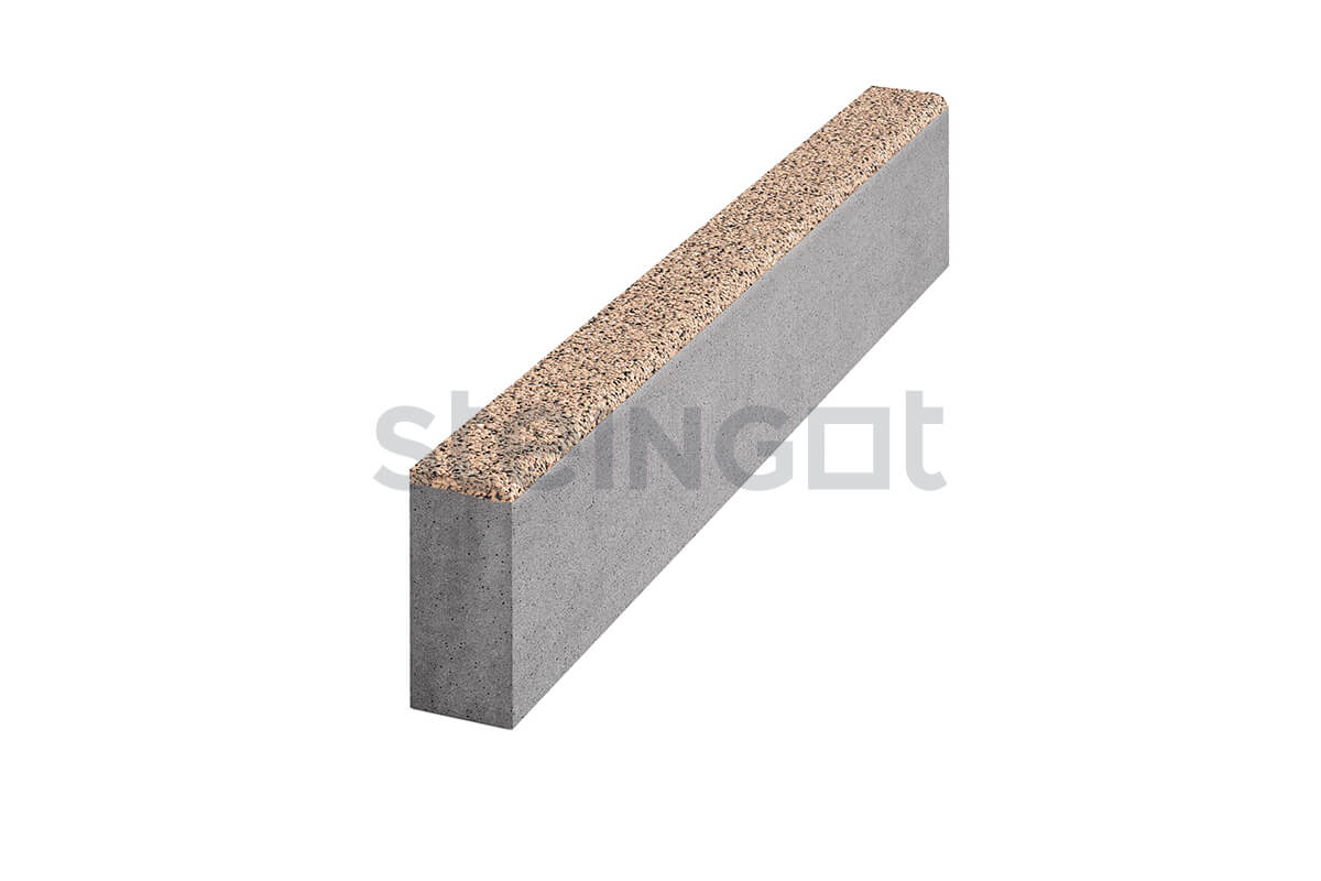 Бордюр Садовый 1000*200*80 Caramello — плитка цвета Бежевый с фактурой 'Садовый', вид 1