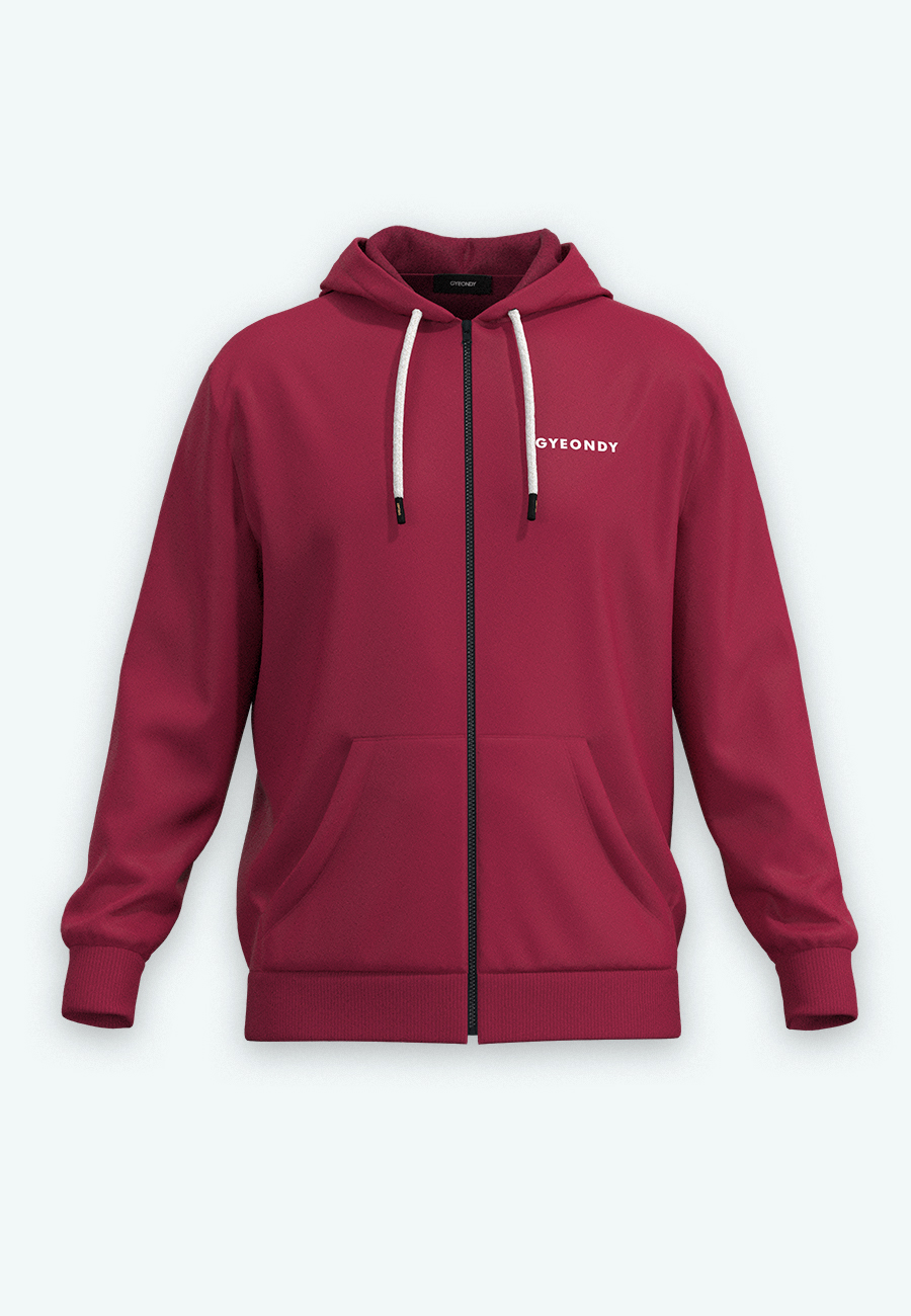 Худи на молнии мужские Худи на молнии цвет вишнёвый