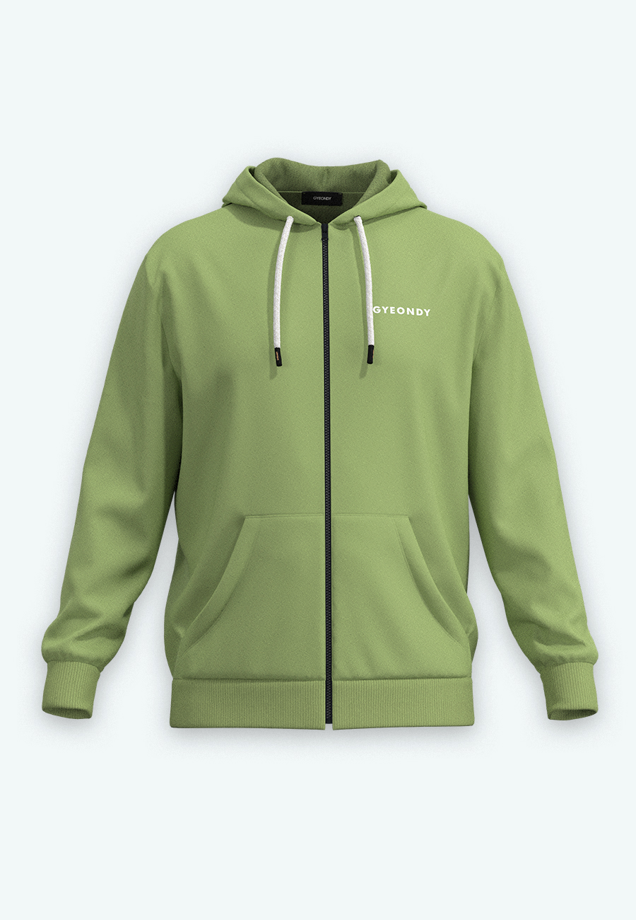 Худи на молнии мужские Худи на молнии цвет темно-фисташковый
