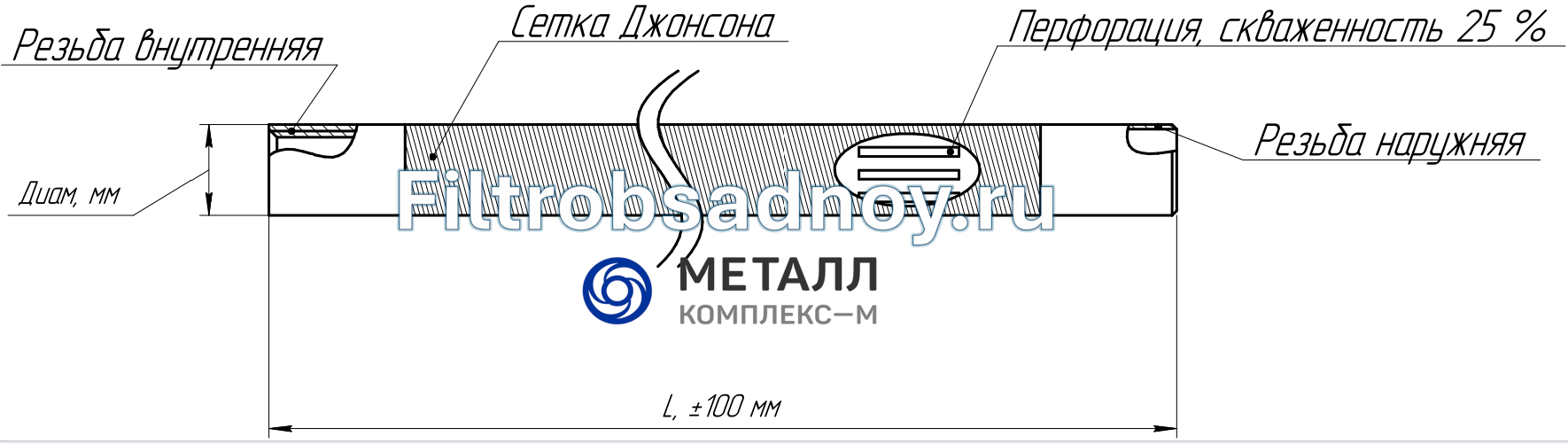 Чертеж щелевого фильтра для скважины диаметром 530 мм. Обсадной щелевой фильтр 530 мм. Чертеж в деталях.