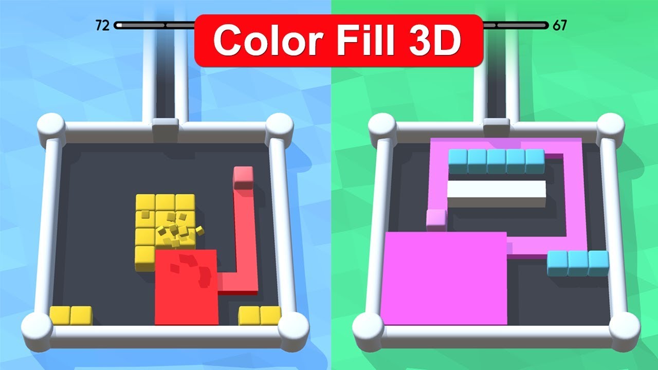 Цветная заливка 3D  - Играть Бесплатно Онлайн | KinoGames