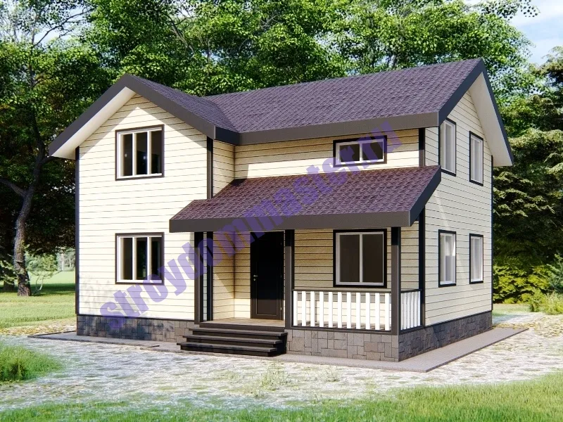 Каркасный дом ЛЕСНАЯ ФЕЯ 7Х9.5