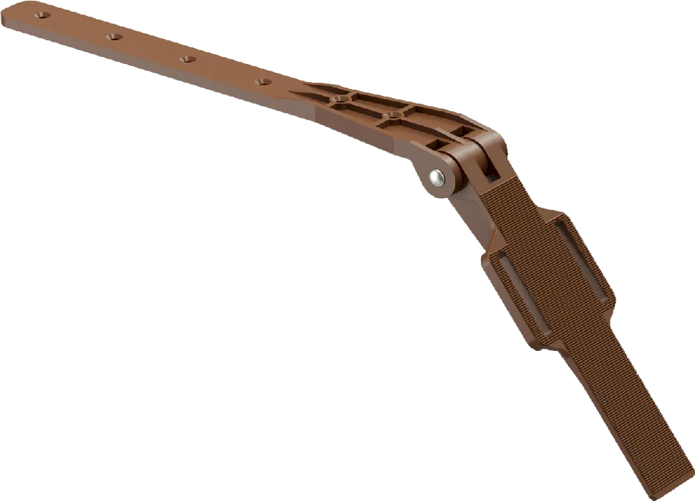 Крепление регулируемое для кронштейна жёлоба d85 мм Docke Premium, Каштан (RAL8017)