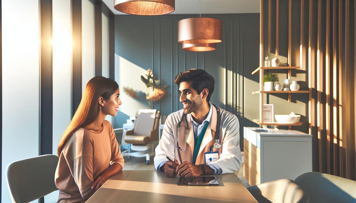 Как работает медицина для иностранцев в Грузии Врач и пациент в современной клинике в Грузии