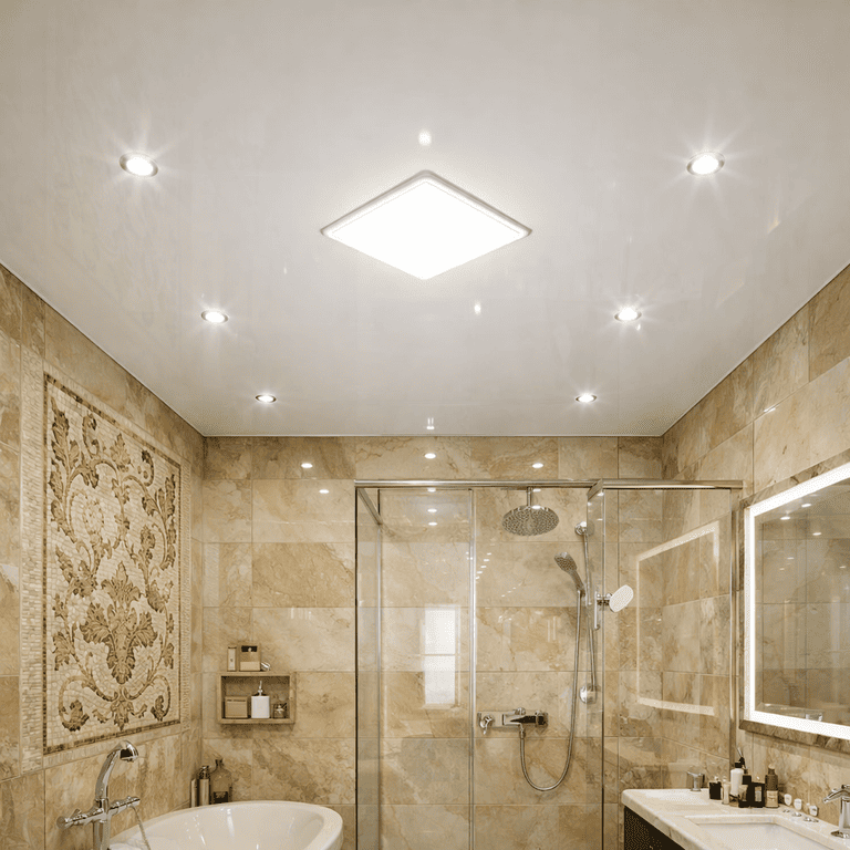 натяжной потолок с точечными светильниками с точечными светильниками