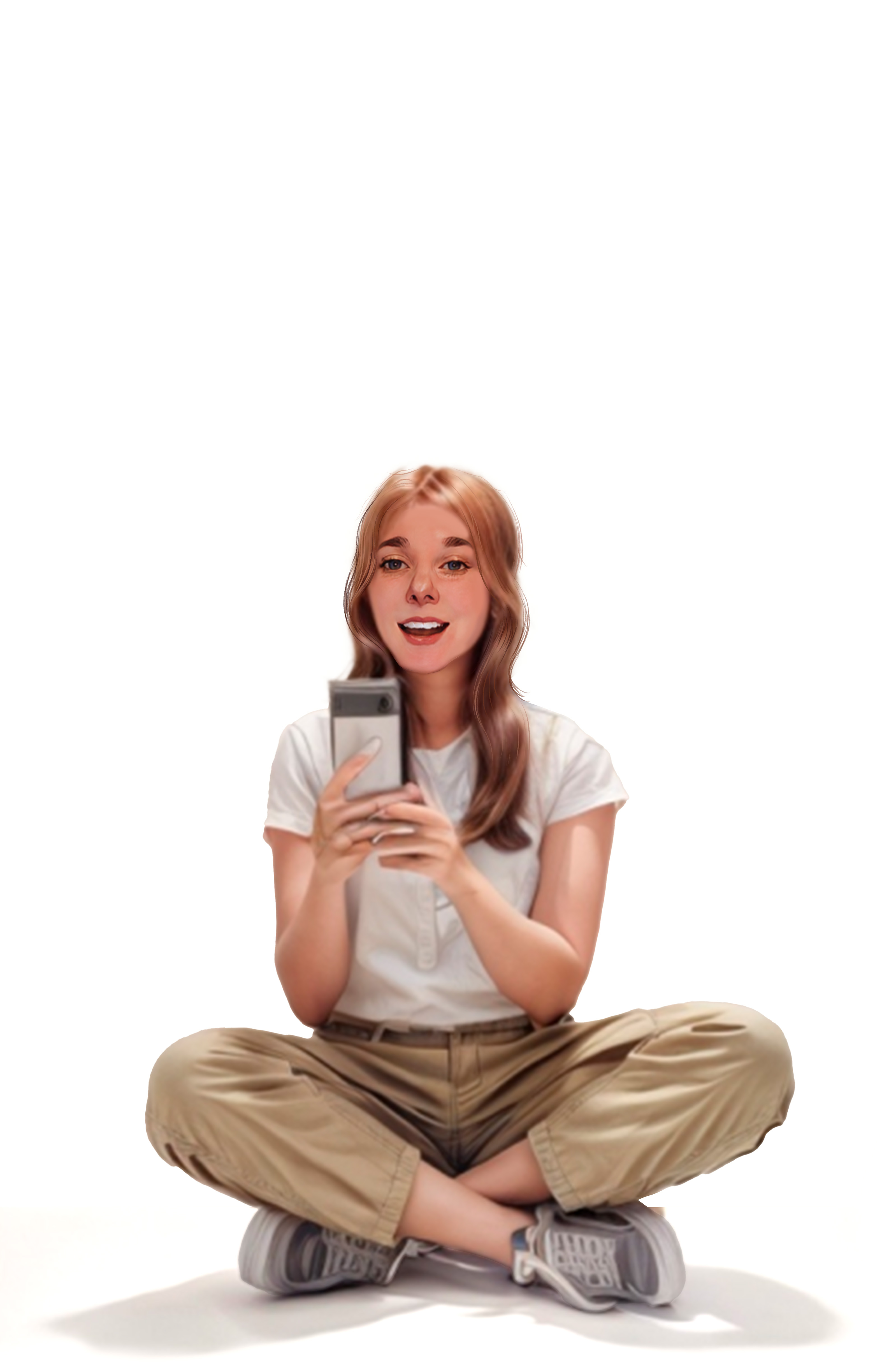 Консультация дизайнера Девушка с телефоном