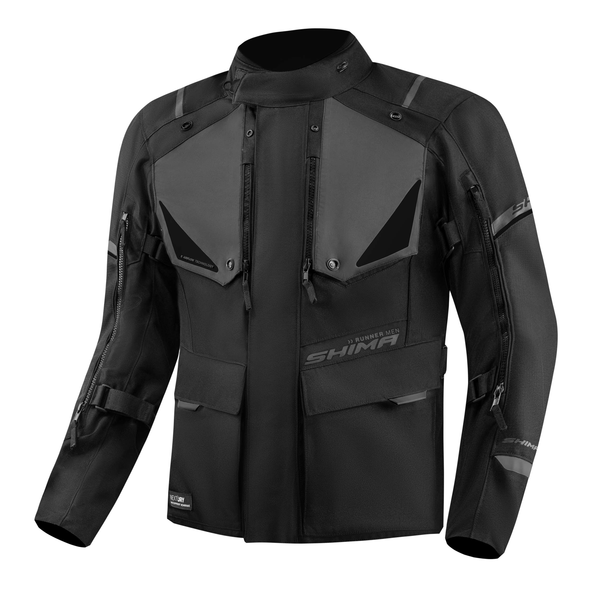 Туристическая мотокуртка SHIMA RUNNER Men Black, чёрный — мотоэкипировка SPB-HS, Санкт-Петербург
