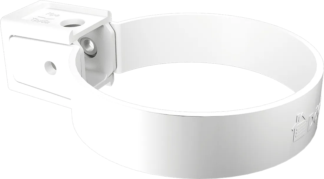 Хомут трубы d85 мм Docke Premium, Пломбир (RAL9003)