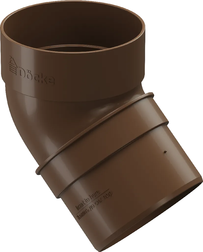 Колено 45° d80 мм Docke Standard, Светло-коричневый (RAL8017)