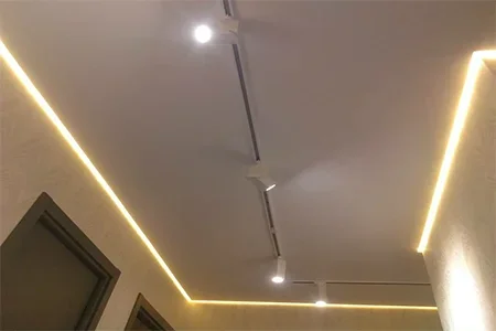 Пример работы матовый потолок с подсветкой