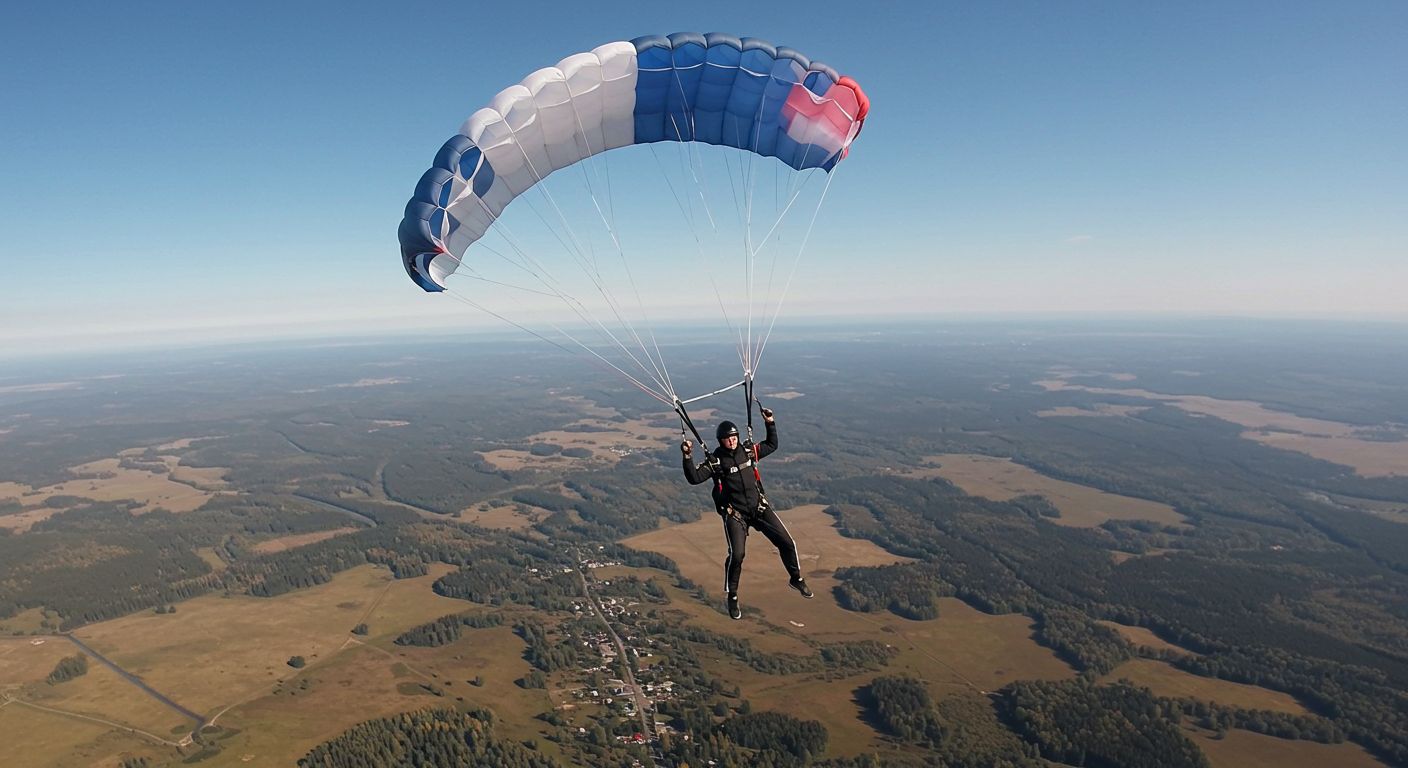 Самостоятельный прыжок с парашютом крыло 1200 м