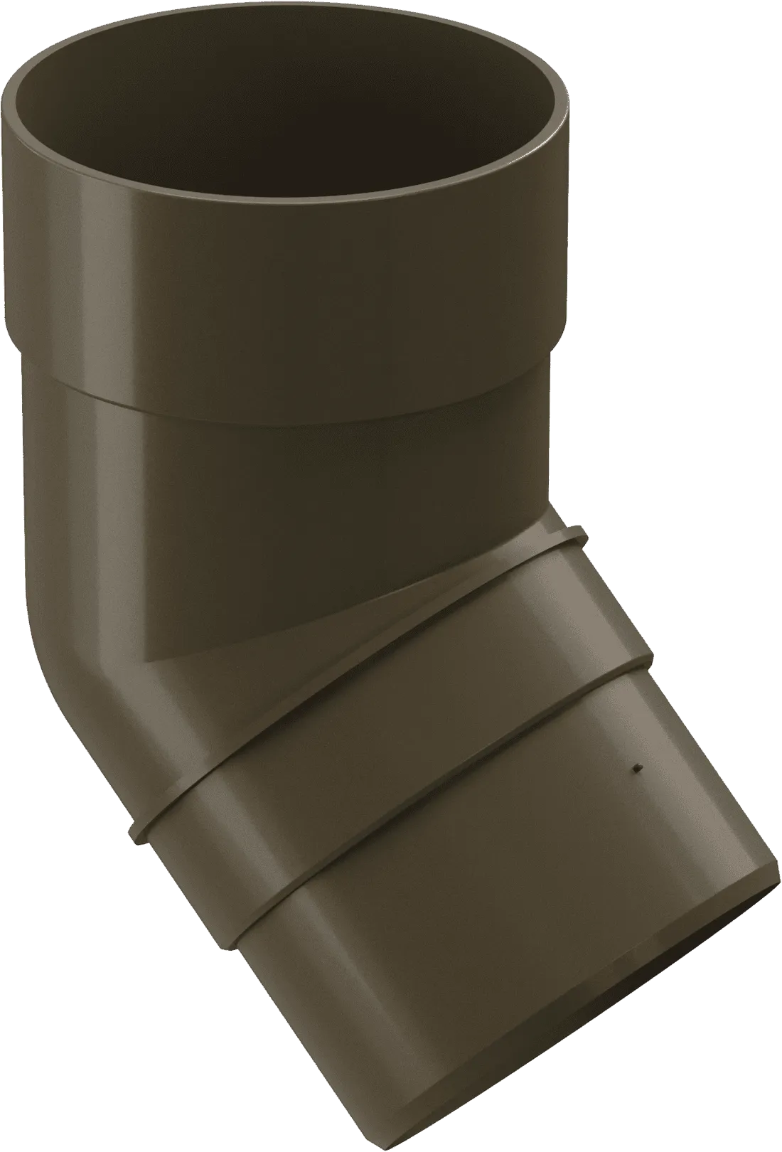 Колено 45° d85 мм Docke Premium, Каштан (RAL8017)