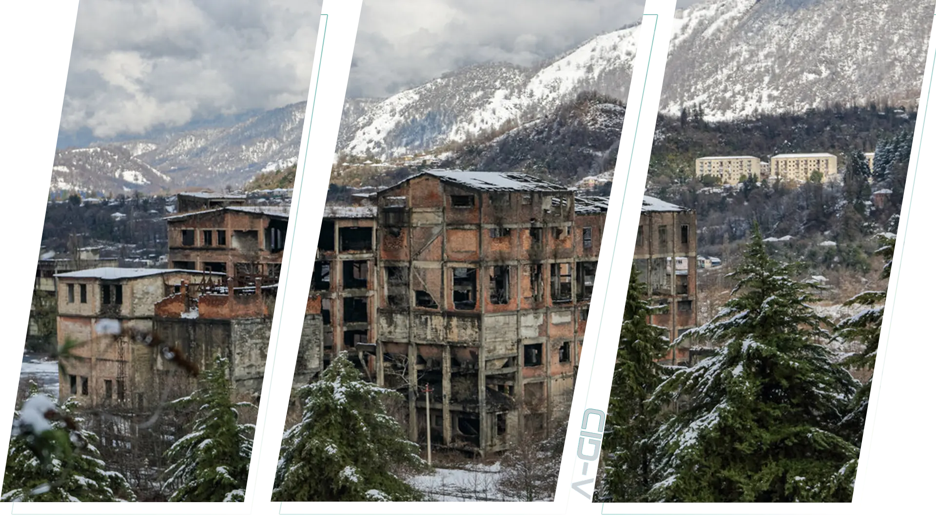 Руины Ткварчельской ГРЭС среди гор и зелёных холмов Абхазии — фото 3