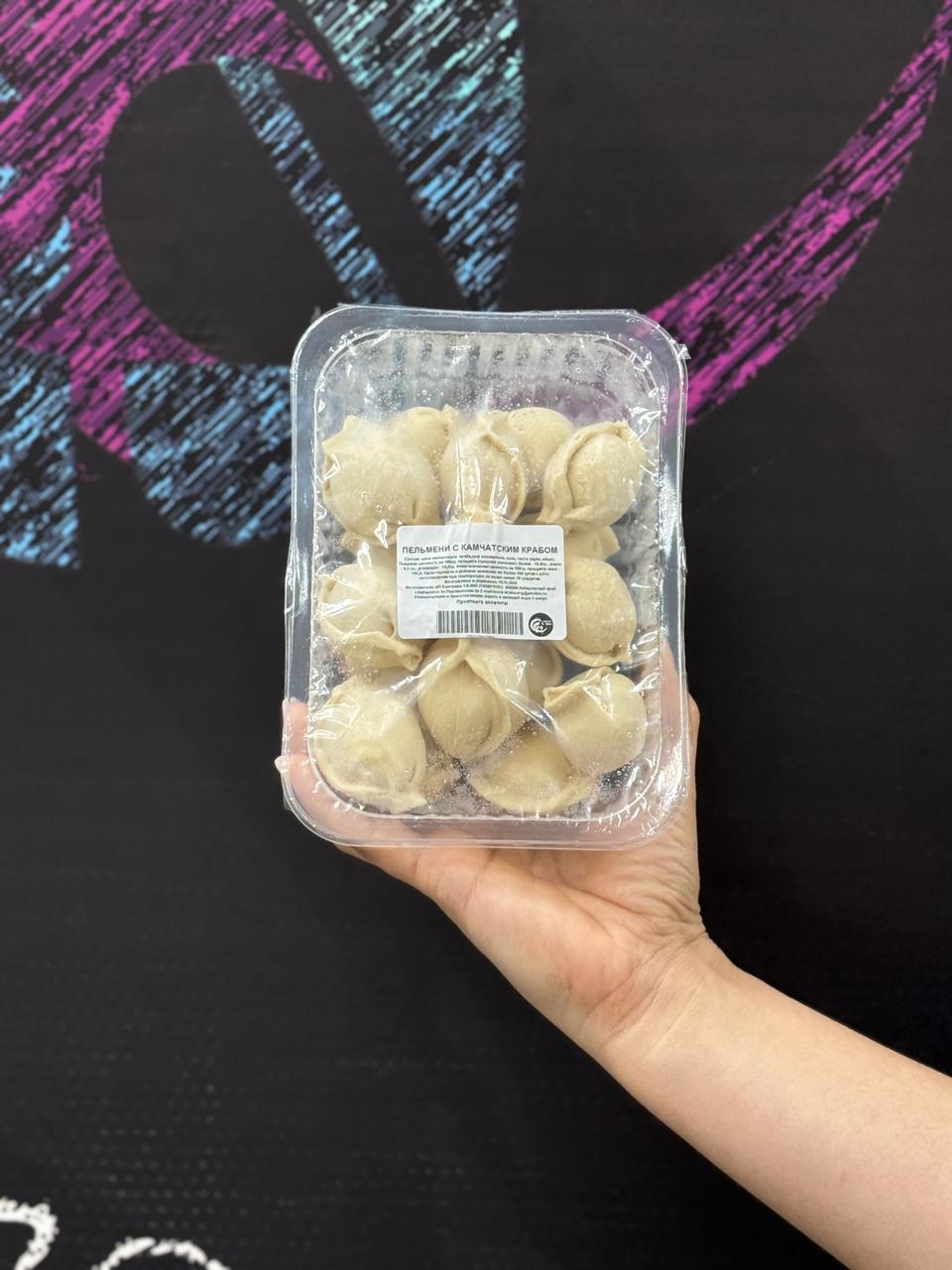 Пельмени с камчатским крабом в магазине "МореЕшь"