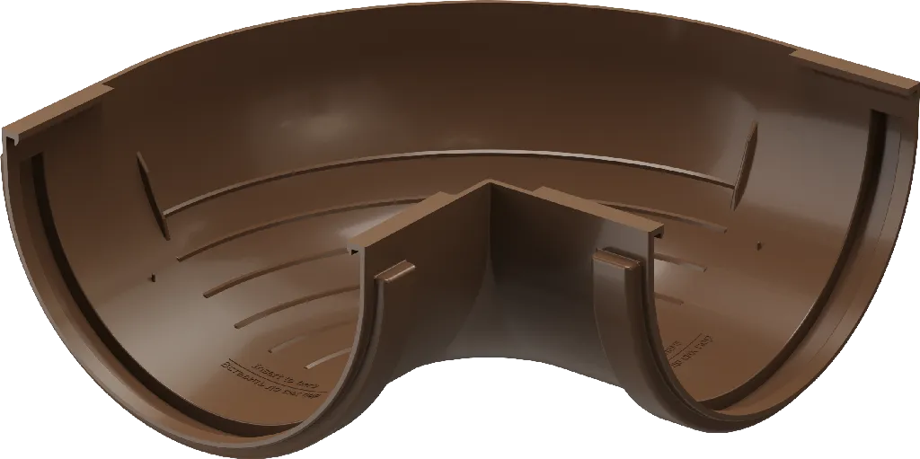 Угол жёлоба внешний 90° d120 мм Docke Standard, Светло-коричневый (RAL8017)