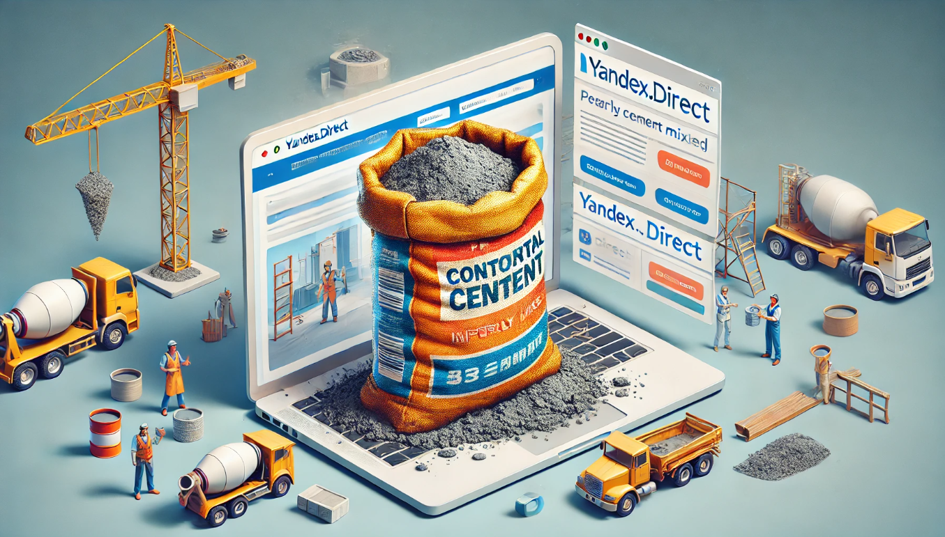 Ошибки при настройке контекстной рекламы для производства цемента