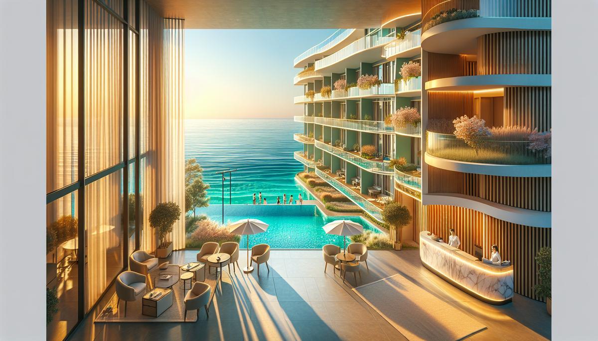 Апарт-отель у моря в Батуми с балконом и видом на город