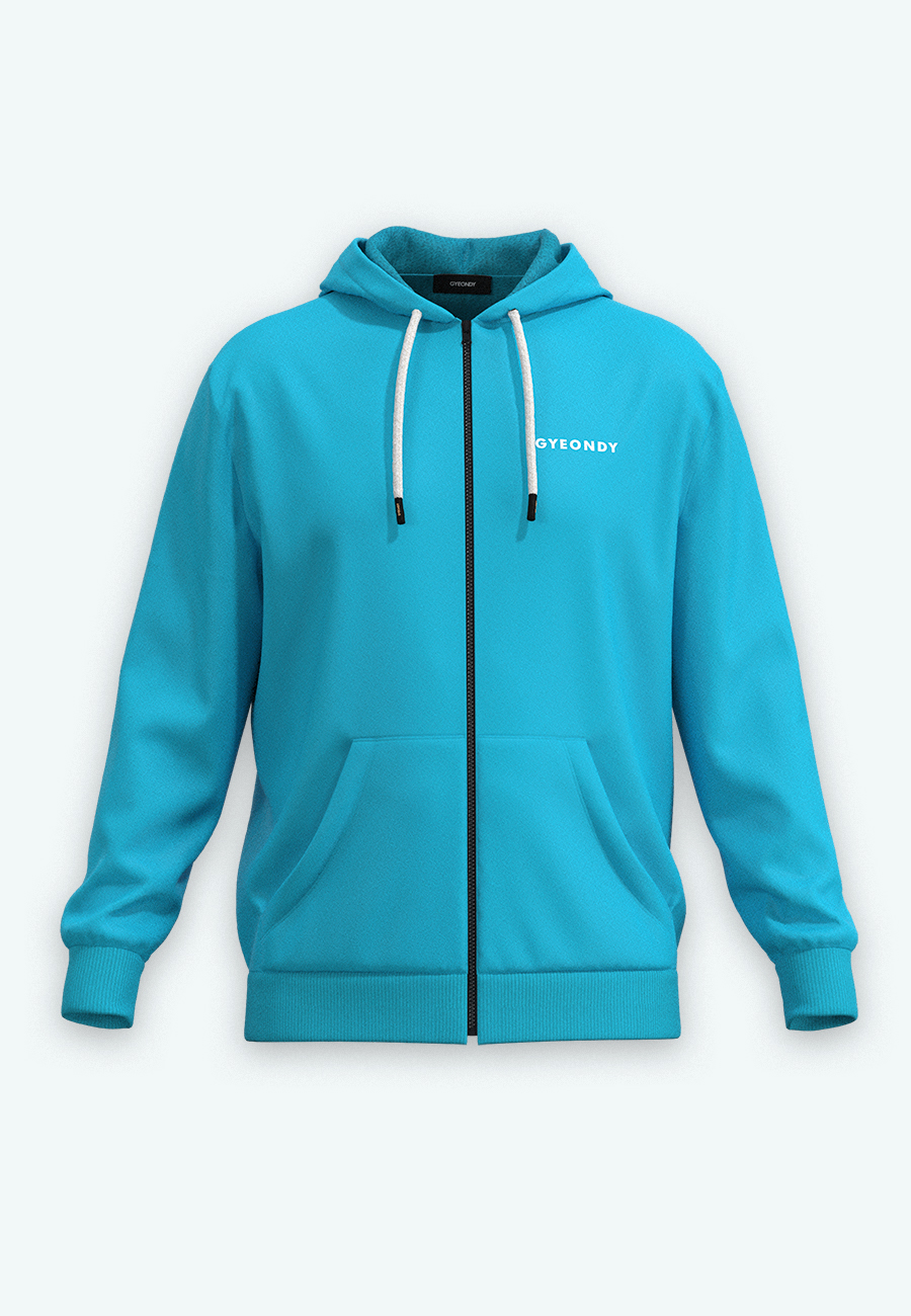 Худи на молнии мужские Худи на молнии цвет бирюзовый