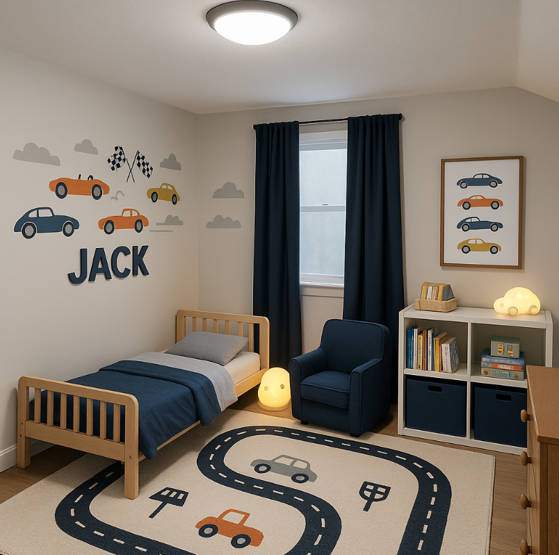 дизайн небольшой детской комнаты для мальчика