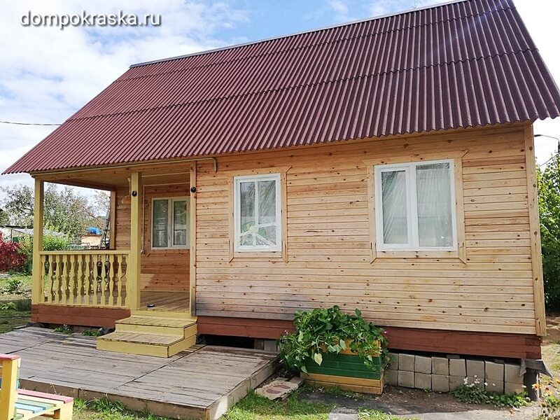 Посинела древесина до покраски каркасного дома в Туле