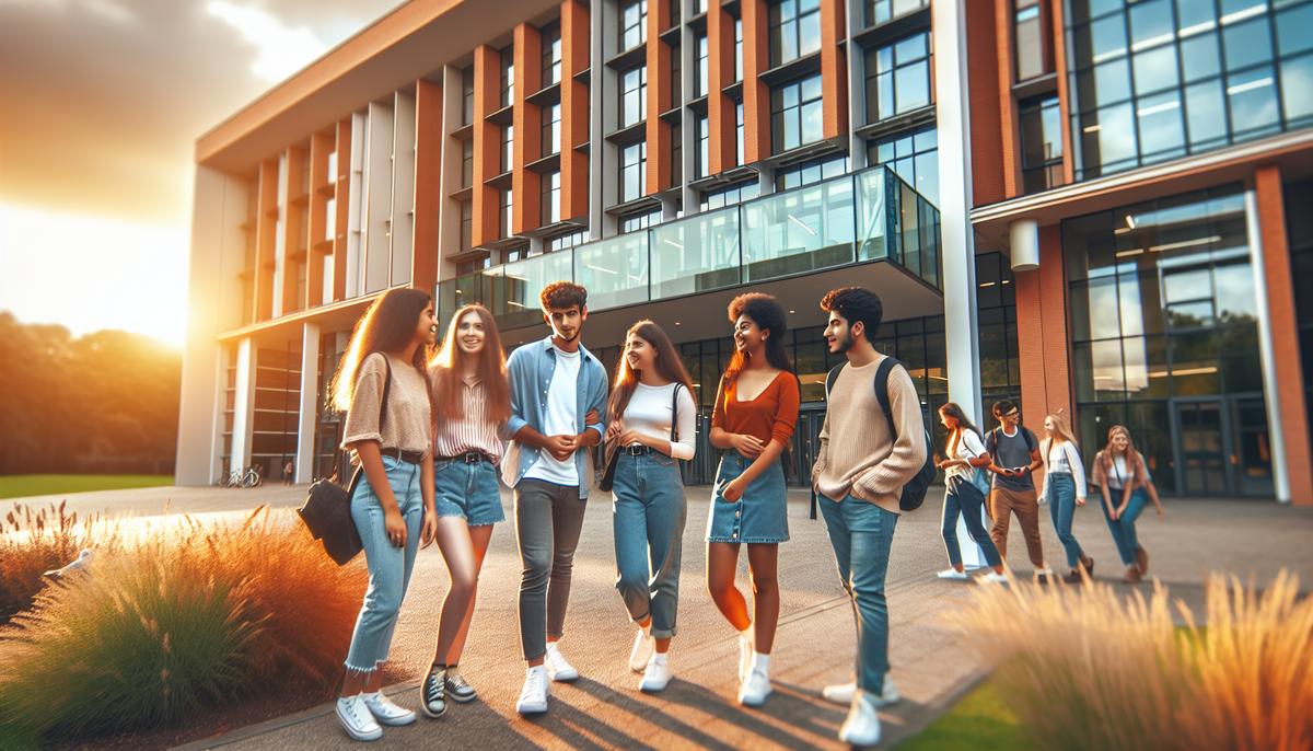 Образование в Грузии: университеты и программы Студенты рядом с университетом в Грузии, современный кампус