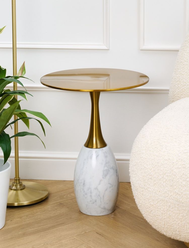 Столик журнальный Design 827 gold для гостиной прихожей