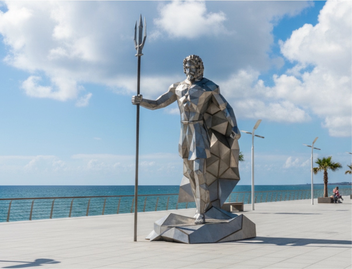 Арт-объект на набережной Посейдон