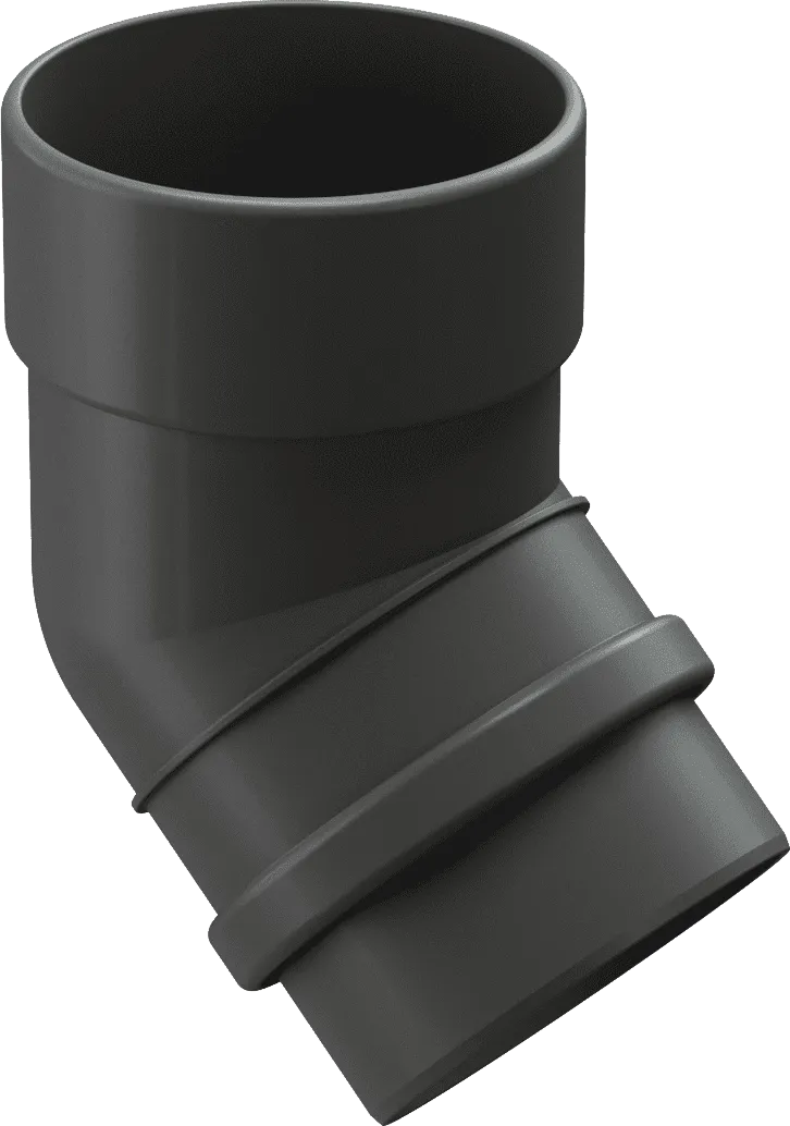 Колено 45° d100 мм Docke Lux, Графит (RAL7024)