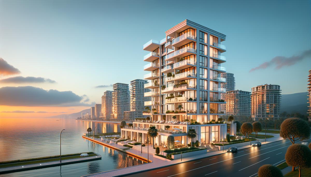 Панорама Батумі: новое жилое здание у моря и набережная