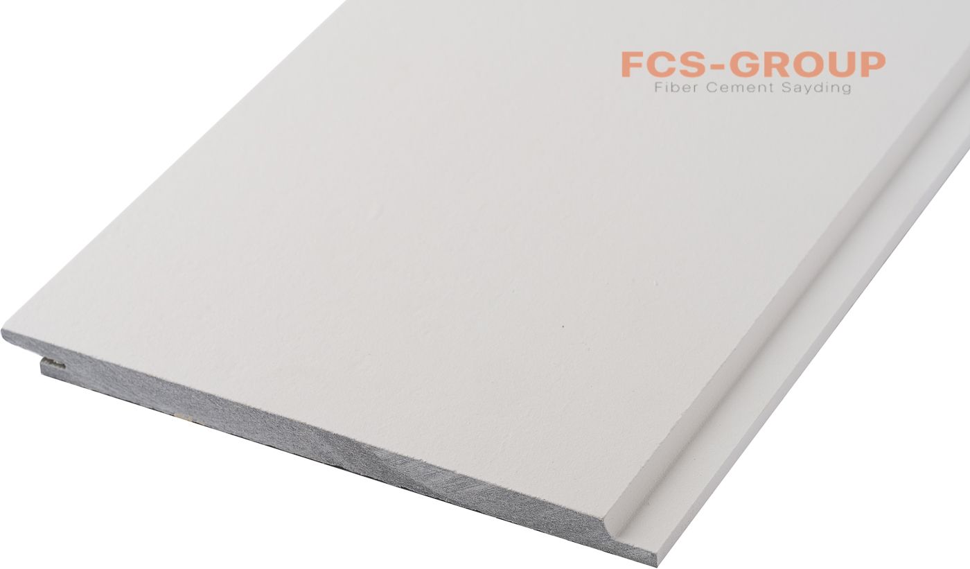 Фиброцементный сайдинг FCS Smooth Click, 3000х190х10 мм, F01 Белый минерал