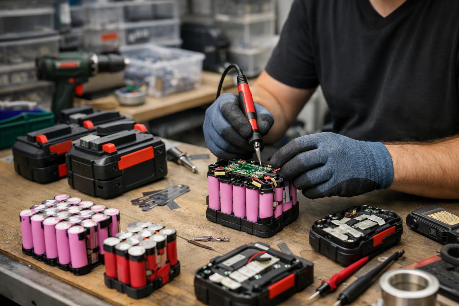 Сборка аккумуляторов для инструмента - Tesselion - пошагово Сборка аккумуляторов для инструмента - Tesselion - пошагово