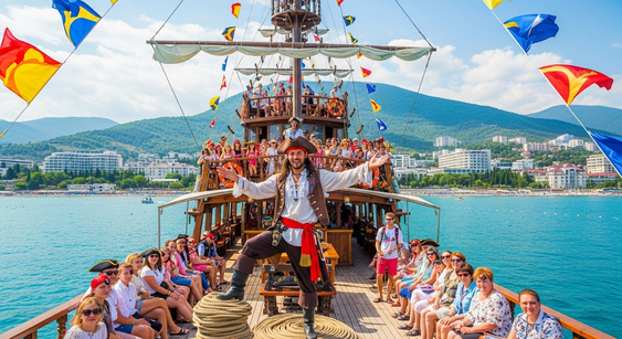 Яркая прогулка на пиратском судне